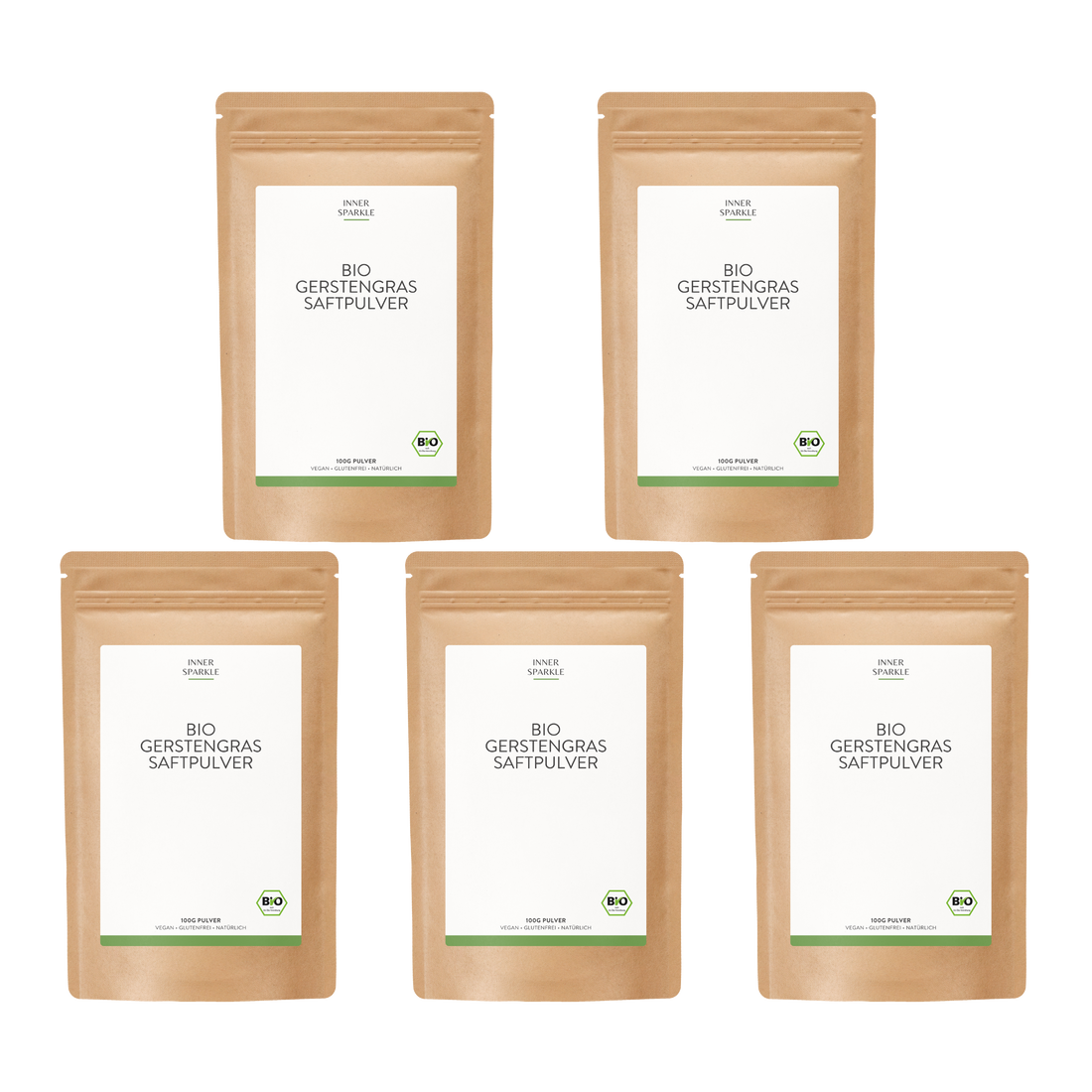 Gerstengrassaftpulver 5x Bundle