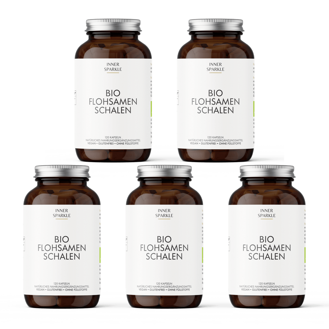 Flohsamenschalen Kapseln 5x Bundle