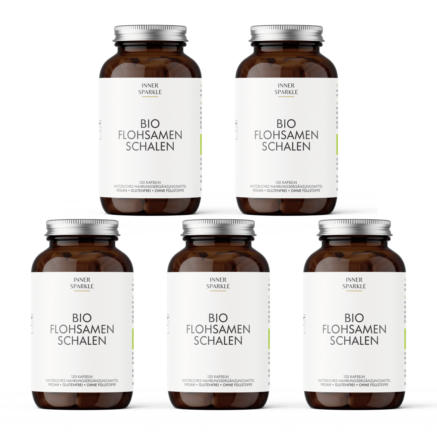 Flohsamenschalen Kapseln 5x Bundle