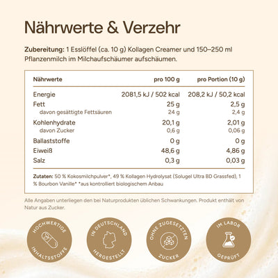 Kollagen Creamer Vanille 600g