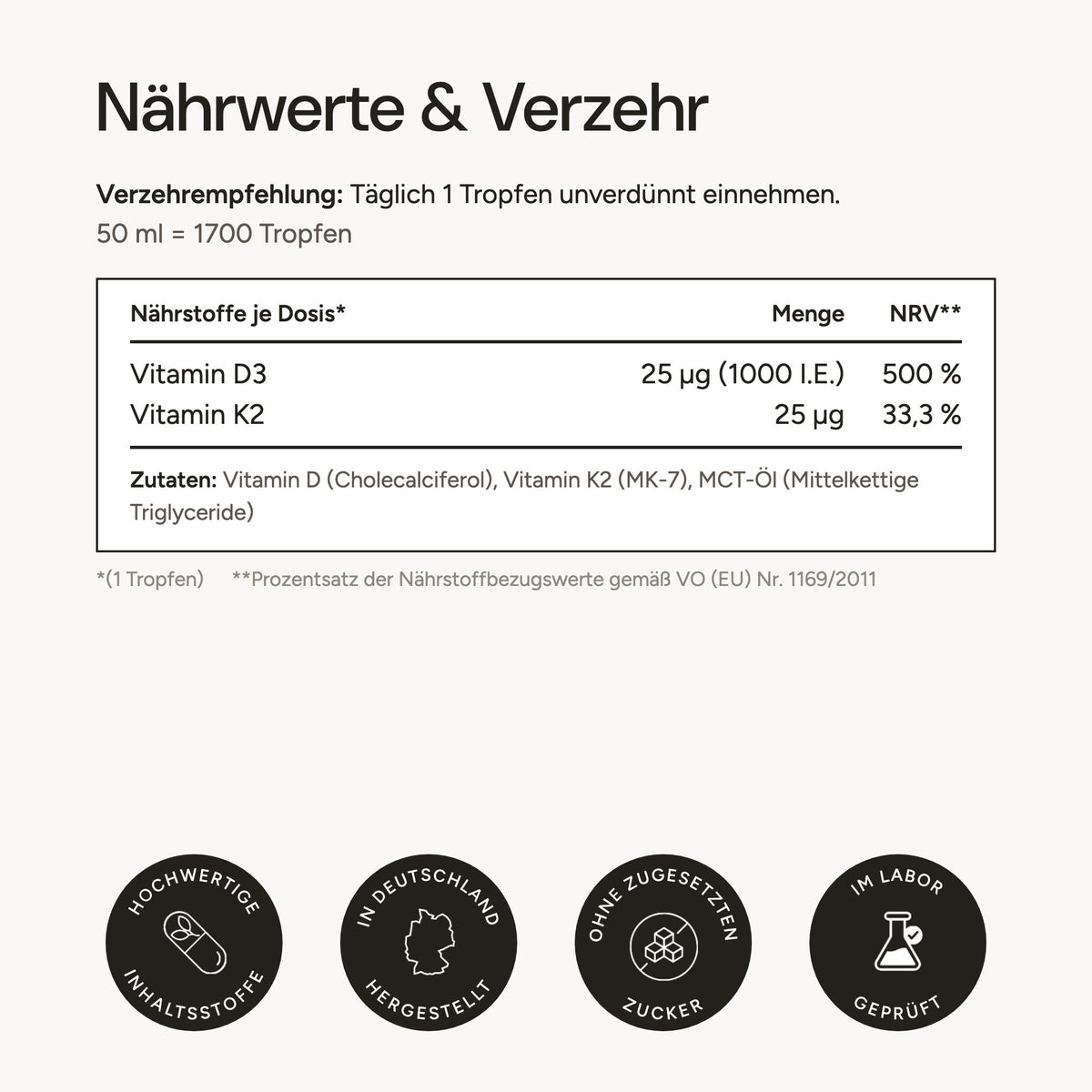 Vitamin D3 & K2 drops